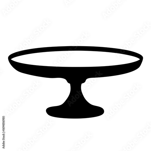 Cake stand vector illustration for bakery and dessert display elegant serving platter clip art design