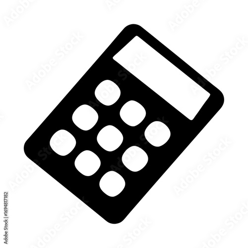 Calculator icon vector illustration for financial accounting mathematics calculation tool design