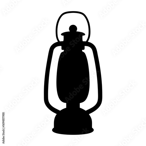 Vintage kerosene lantern clip art vector illustration for camping and outdoor activities design