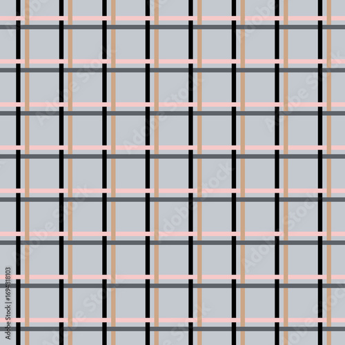 Pink and Grey Fashion Check Seamless Repeat