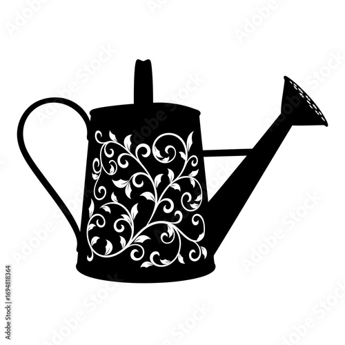 watering can on white background