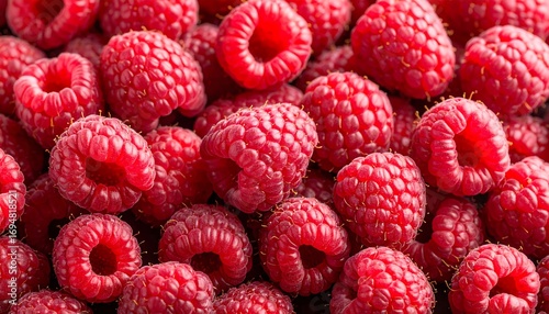 Close-up view of fresh raspberries