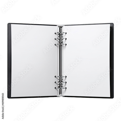 Wallpaper Mural Open binder, blank pages, studio, white background, mockup Torontodigital.ca