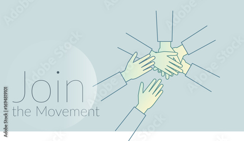 Join Movement Abstract Stock illustration