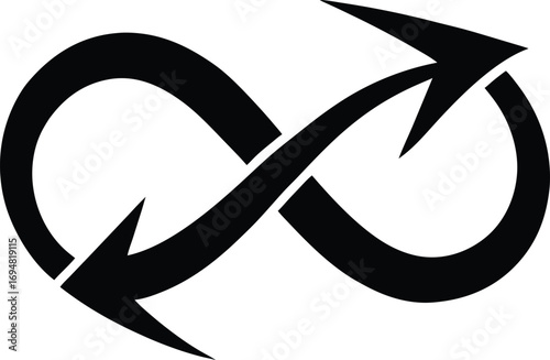 abstract arrow forming infinity symbol creative design Vector illustration