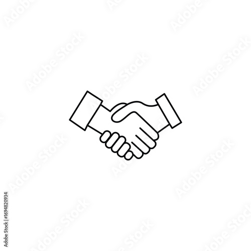 Agreement in Handshake: A simple yet compelling graphic showcasing a handshake, a universal symbol of unity, partnership, and the art of agreement. 