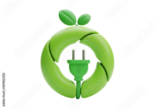 Green energy concept illustration clean power source depiction