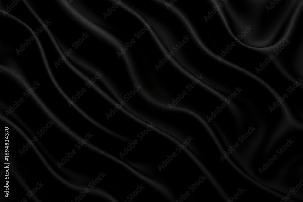 Obraz premium Abstract flowing dark black wavy lines with subtle texture and shadow creating depth