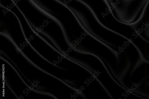 Wallpaper Mural Abstract flowing dark black wavy lines with subtle texture and shadow creating depth Torontodigital.ca