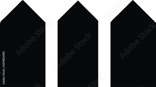 Set of 3 house icons vector