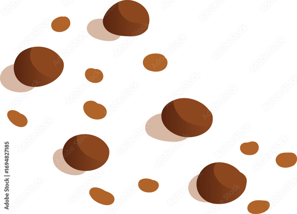 Obraz premium Chocolate Chips Illustration 
