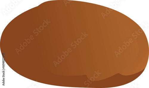 Round whole cookie illustration in warm brown tones. Great for bakery logos, dessert graphics, recipe cards, food blogs, and festive holiday designs.