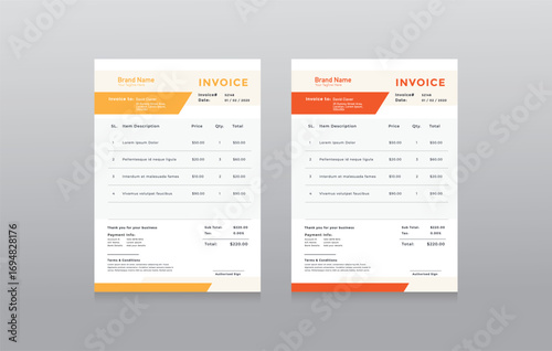 Professional Invoice Design, Money Receipt Design, and Cash Memo Template – Modern, Editable, and Printable Business Formats