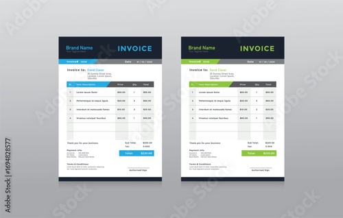 Professional Invoice Design, Money Receipt Design, and Cash Memo Template – Modern, Editable, and Printable Business Formats