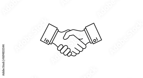 Partnership agreement and handshake symbol representing business collaboration and trust