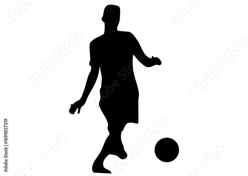 サッカー選手のシルエット13