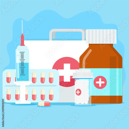 set of medical pills. Medicine healthcare vitamins and antibiotics capsule, pharmaceutical painkiller drugs isolated icons set. Antibiotic medical pharmaceutical, white pharmacy illustration