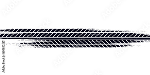 Auto tire tread grunge element. Car and motorcycle tire pattern, wheel tyre tread track