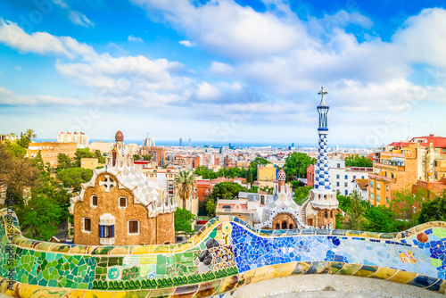 Obraz na plátně Park Guell, Barcelona