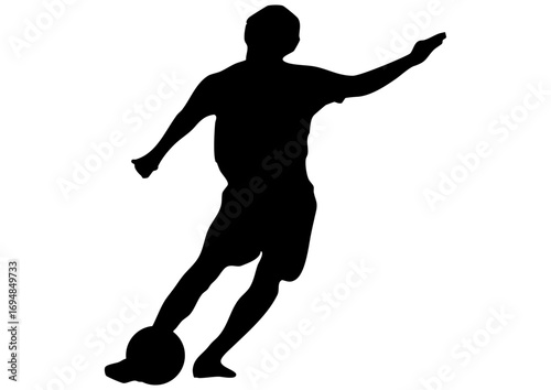 サッカー選手のシルエット14