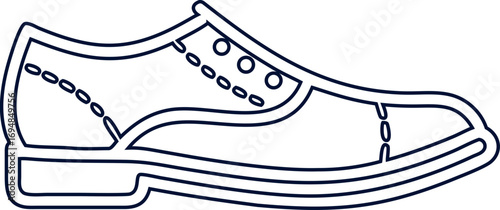 Minimal men’s shoe line vector artwork, great for boutique promotions, clothing store graphics, and digital marketing designs.