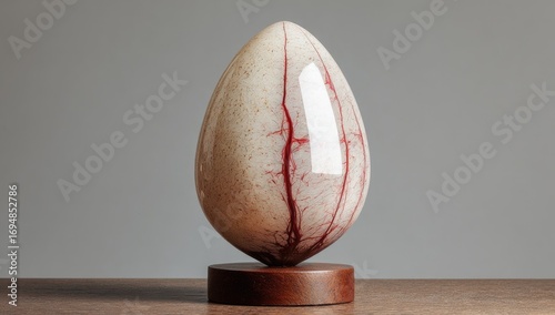 Ornate, ovular sculpture