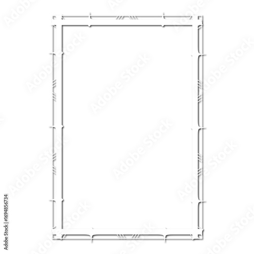 Wallpaper Mural Vintage Ornamental Frame – Elegant White  Border on a white background. JPG, 300 DPI Torontodigital.ca