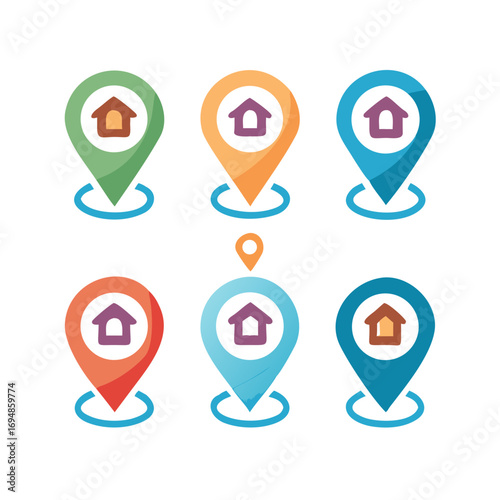Free Download set of map pointers with markers - GFXLoad