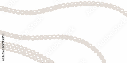 pearl necklace on white background