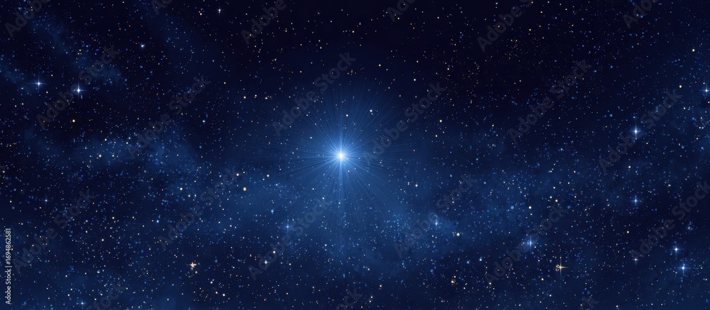 Fototapeta premium Deep space with a brilliant star