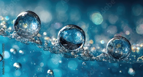 Abstract water droplets