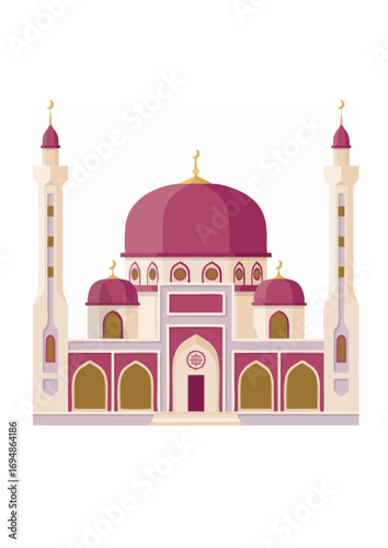 Cartoon mosque islamic building.ai