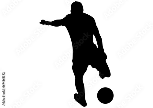 サッカー選手のシルエット16