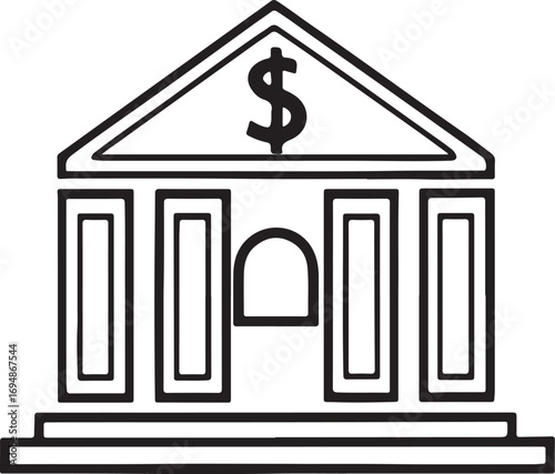 illustration of a column with dollar sign