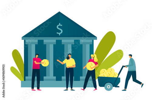 Financial Growth and Banking Services Concept
