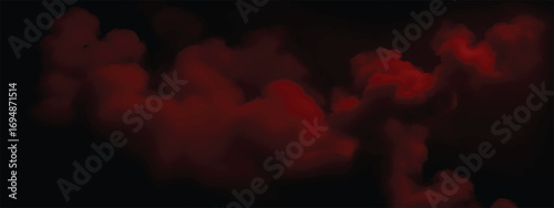 Red smoky haze floating in eerie mysterious gothic horror abstract style