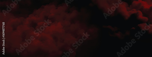 Ominous horror styled backdrop with smoky red haze filling entire space