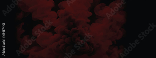 Abstract crimson smoke texture covering frame with moody atmosphere