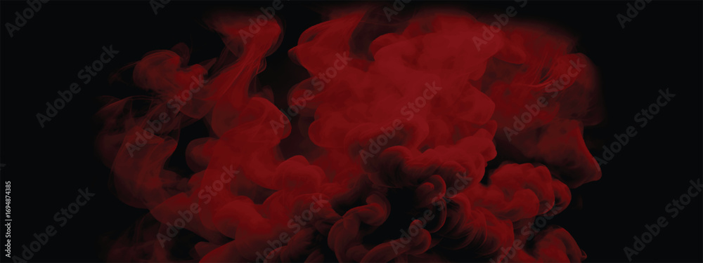 Ominous horror style background with swirling red smoke and fog Ominous horror style background with swirling red smoke and fog