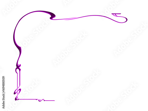 Ornate shining framework. Art Nouveau style of 1920s. PNG. 3D render.