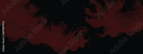 Crimson vapor swirling dramatically in gothic abstract horror background