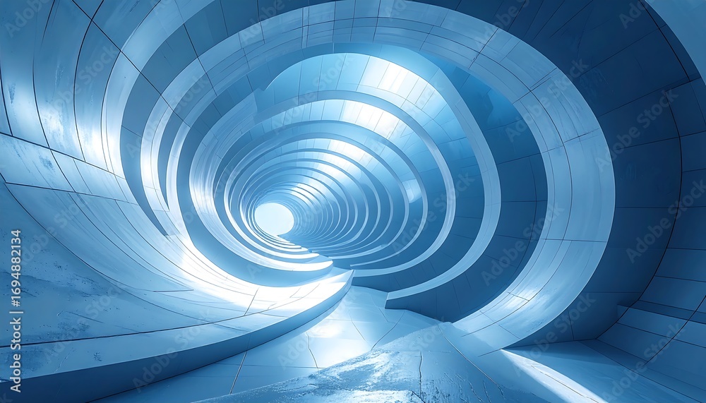 Obraz premium Abstract spiral tunnel
