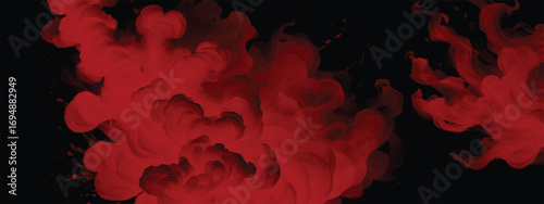 Red smoky mist effect covering dark textured cinematic backdrop