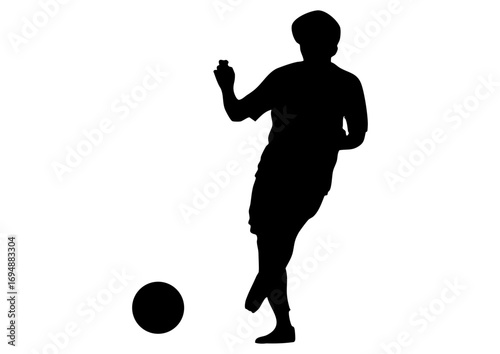サッカー選手のシルエット18