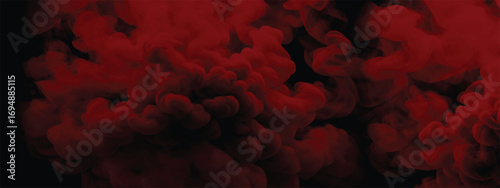 Gothic moody abstract background with crimson colored smoke haze