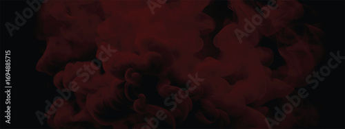 Red vapor effect creating spooky mysterious horror styled background