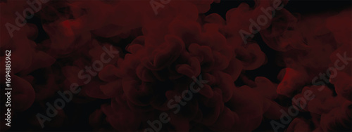 Horror themed background with eerie red fog and mysterious atmosphere