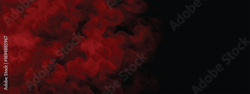Horror themed background with eerie red fog and mysterious atmosphere