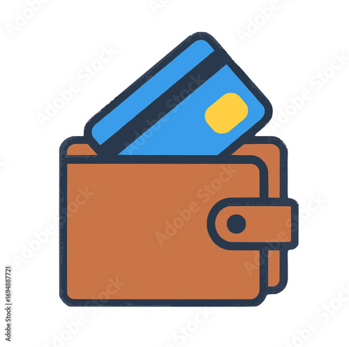 Wallet with Credit Card Icon