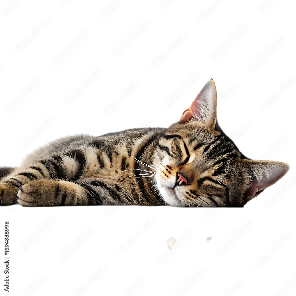 Fototapeta premium Cute cat portrait isolated on white background
